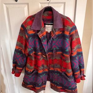 Vintage Kathryn Deene NY Southwest Print Coat